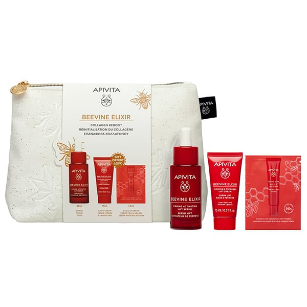 Apivita Promo Beevine Elixir Routine Ορός Ενεργοποίησης Σύσφιξης & Lifting, 30ml, Αντιρυτιδική Κρέμα για Σύσφιξη & Lifting Ελαφριάς Υφής, 15ml & Δώρο Αντιρυτιδική Κρέμα Ματιών & Χειλιών, 1,5ml, 1σετ